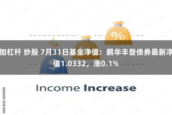 加杠杆 炒股 7月31日基金净值：鹏华丰登债券最新净值1.0332，涨0.1%