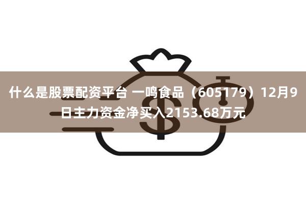 什么是股票配资平台 一鸣食品（605179）12月9日主力资