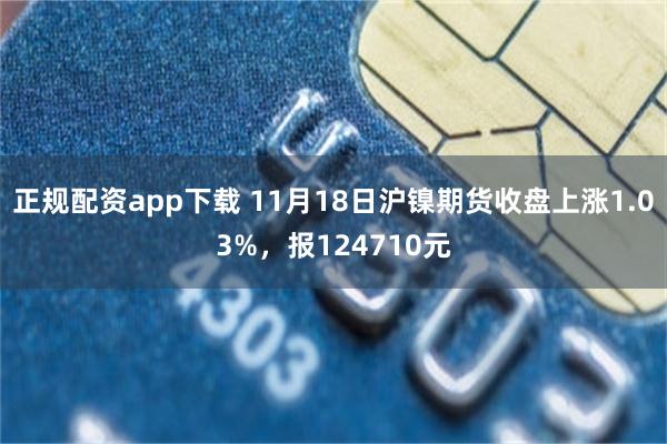 正规配资app下载 11月18日沪镍期货收盘上涨1.03%，