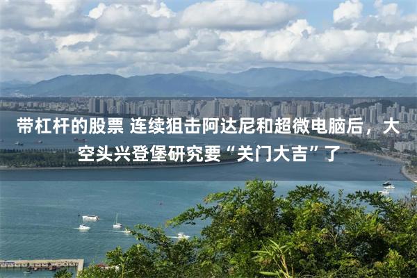 带杠杆的股票 连续狙击阿达尼和超微电脑后，大空头兴登堡研究要“关门大吉”了