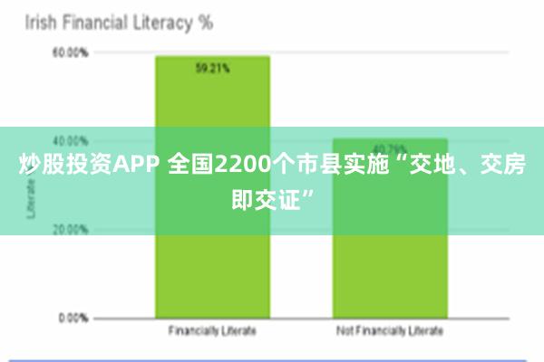 炒股投资APP 全国2200个市县实施“交地、交房即交证”